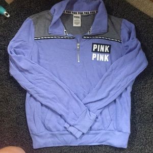 PINK three quarter zip